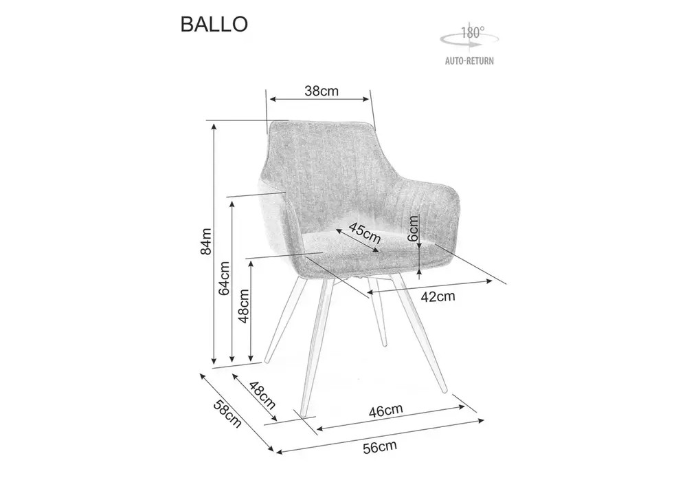 Стул SIGNAL BALLO Leo 26 бежевый/черный, поворотный