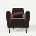 Кресло мягкое Грэйс Z-4 (Коричневый) на высоких ножках с подлокотниками в гостиную, офис, зону ожидания, салон красоты.