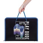 Папка для труда на молнии с ручками ПИФАГОР А4, 1 отделение, пластик, органайзер, "Aracde Fun", 271474