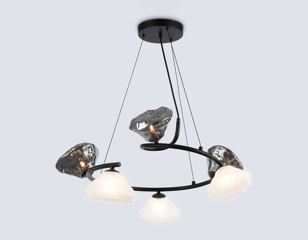 LH15003/6 BK/FR/SM черный/белый матовый/дымчатый G9*6 max 40W D630*1150