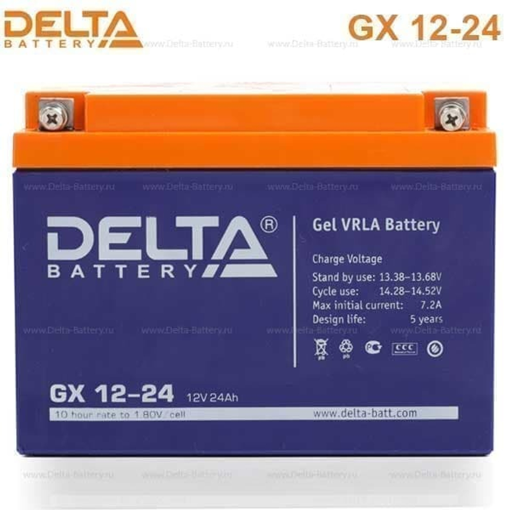 Аккумуляторная батарея Delta GX 12-24 (12V / 24Ah)