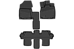 Коврики в салон для HONDA Freed (II) 2016-, правый руль для капитанских сидений, Компактвэн, 3 шт. (полиуретан) ELEMENT3DA12960210