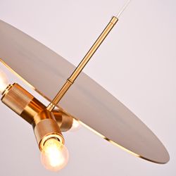 Люстра Rh Utilitaire Disk Triple Pendant Brass By Imperiumloft