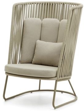 Садовое кресло с высокой спинкой Saconca La Forma Испания цвет бежевый