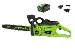 Цепная пила аккумуляторная Greenworks GD40CS20XK4 Арт. 2008807UB, 40V, 40 см, 2000 Вт, бесщеточная, c 1хАКБ 4 Ач И ЗУ