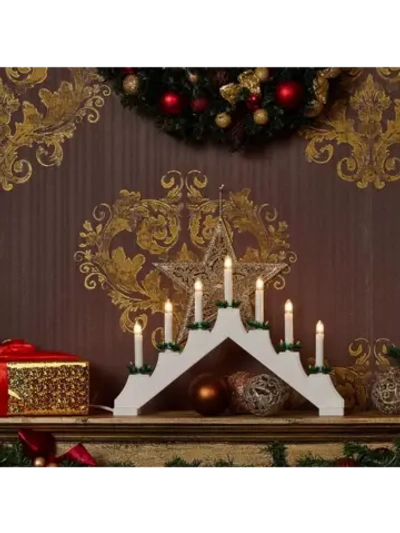 Фигура "Новогодняя горка" 7миниламп, белый.