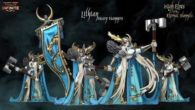 Alarith Stoneguard / Elves with hammers