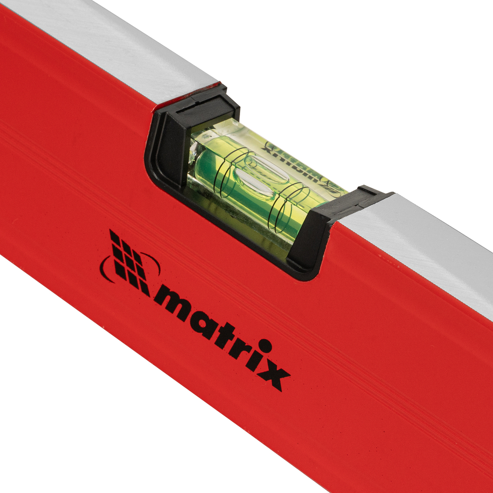 Уровень алюминиевый магнитный, 1500 мм, фрезерованный, 3 глазка (1 зеркальный) усиленный Matrix