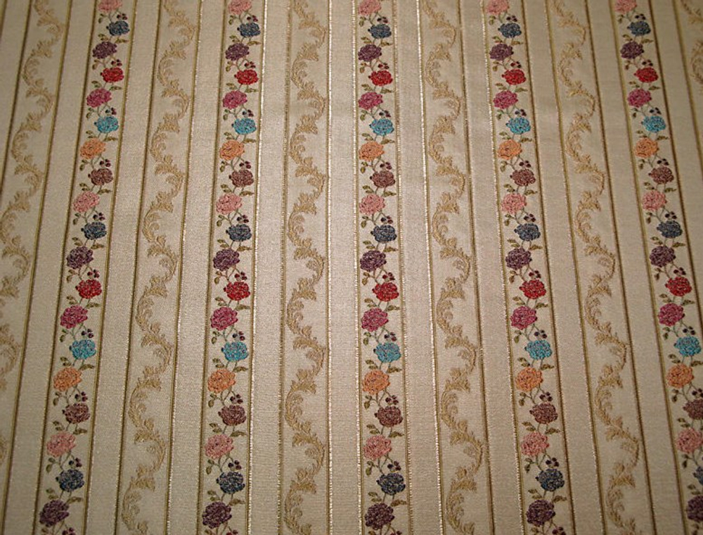 Жаккард Букет полоса малая лазурь