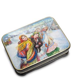 Народные промыслы ШК-55/ 81 Шкатулка «Гуляние» Лидяева Л.