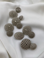 Пуговицы Серебро Перфорированные