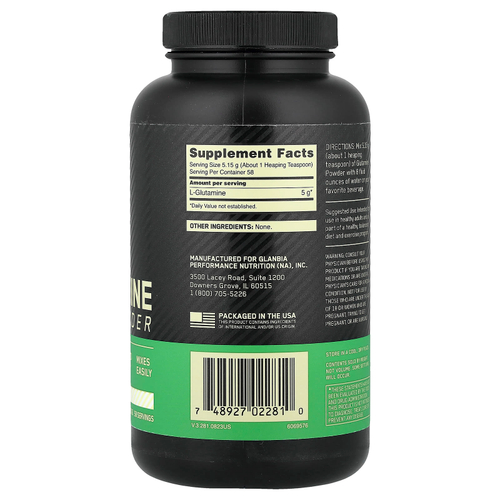 Optimum Nutrition, глутамин в порошке, без вкусовых добавок, 300 г (10,58 унции)