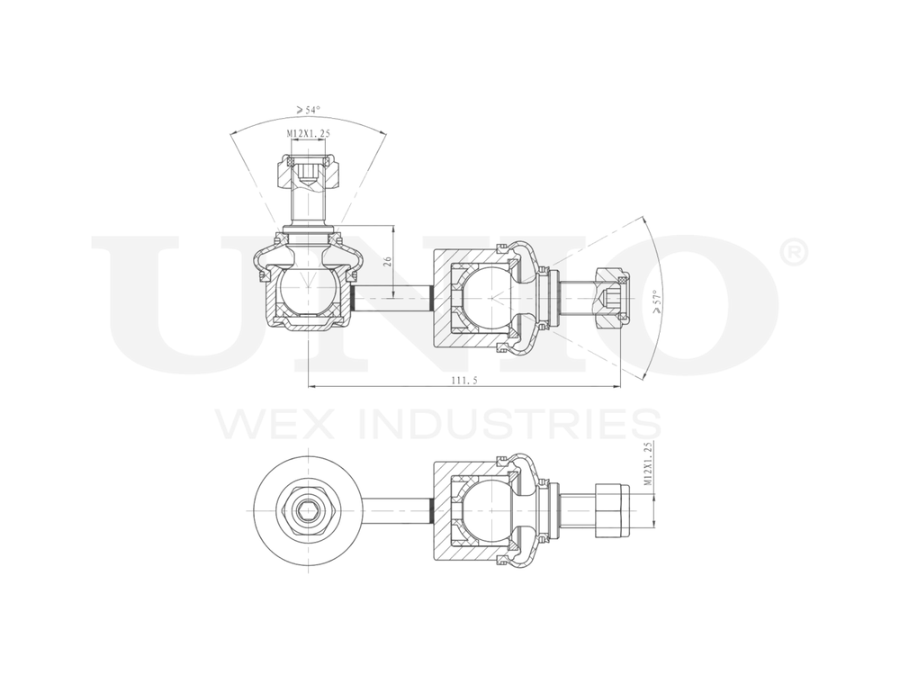 Стойка стабилизатора задняя UNIO SSP-50110