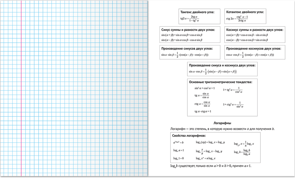 Тетрадь предметная 48 л., TOTAL BLACK АЛГЕБРА, клетка