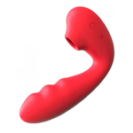 Красный вибратор с вакуумной стимуляцией и нагревом BeYourLover Tara Red TW05R