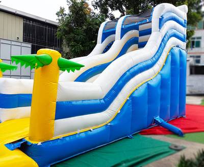 Коммерческий надувной батут с бассейном «Пляжный оазис», 13*5*6 м