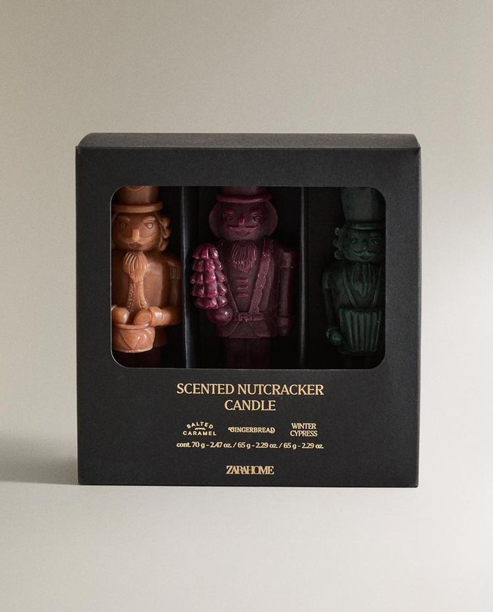 ZARA HOME ФИГУРНЫЕ АРОМАТИЧЕСКИЕ СВЕЧИ «ЩЕЛКУНЧИК» (НАБОР ИЗ 3 ШТ.), РАЗНОЦВЕТНЫЙ