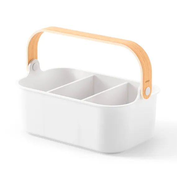 Органайзер bellwood, 28х13 см, белый/натуральное дерево