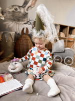 Платье трапеция Mjölk Шахматы, с длинным рукавом