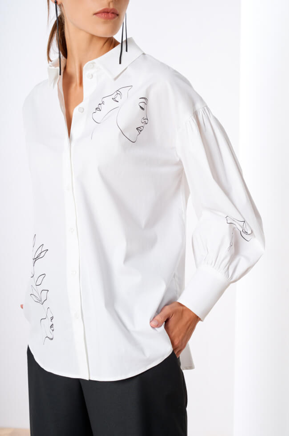 22328 Блузка женская (белый)