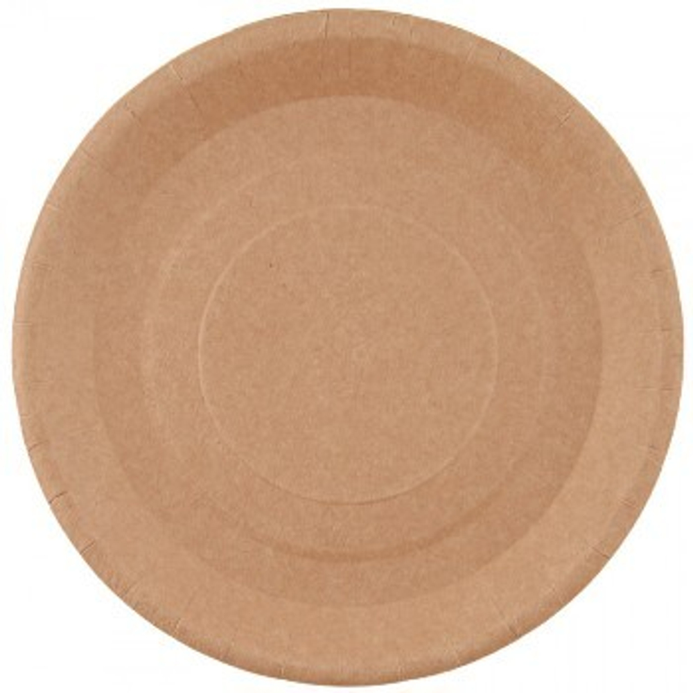 Тарелка картон. 180мм ECO PLATE КРАФТ / 100 шт