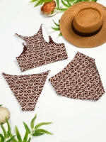 купальник раздельный 3 в 1 с топом и с 2 -мя плавками