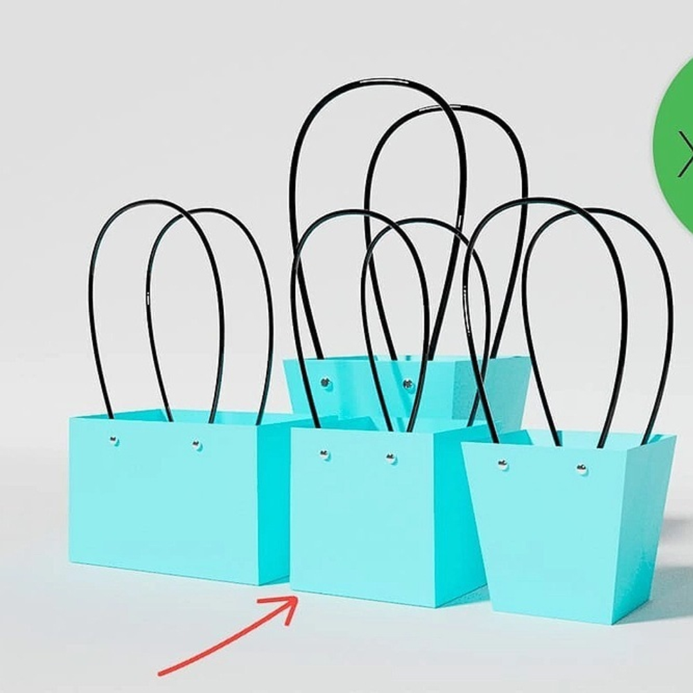 Пакет для цветов квадрат М 11,5*10,5*13 №2