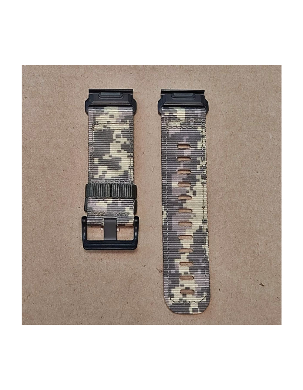 Ремешок тактический Tactix 26 мм. для Garmin Fenix 7x / 6x / 5x / 3, Enduro 2 / Tactix 7, Tactix Delta нейлоновый быстросъемный на застежке (Камуфляж пустыня)