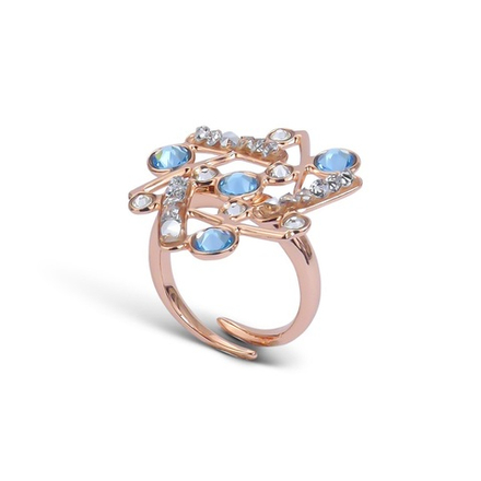 Кольцо Boccadamo XAN177RS BL/RG