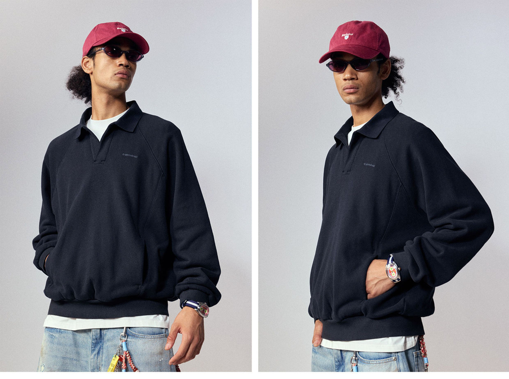 Monterest Outdoor Retro Loose-Fit Polo Navy