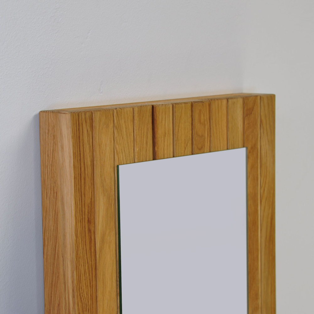 Зеркало настенное прямоугольное 1195х330 Пиафорте из дуба