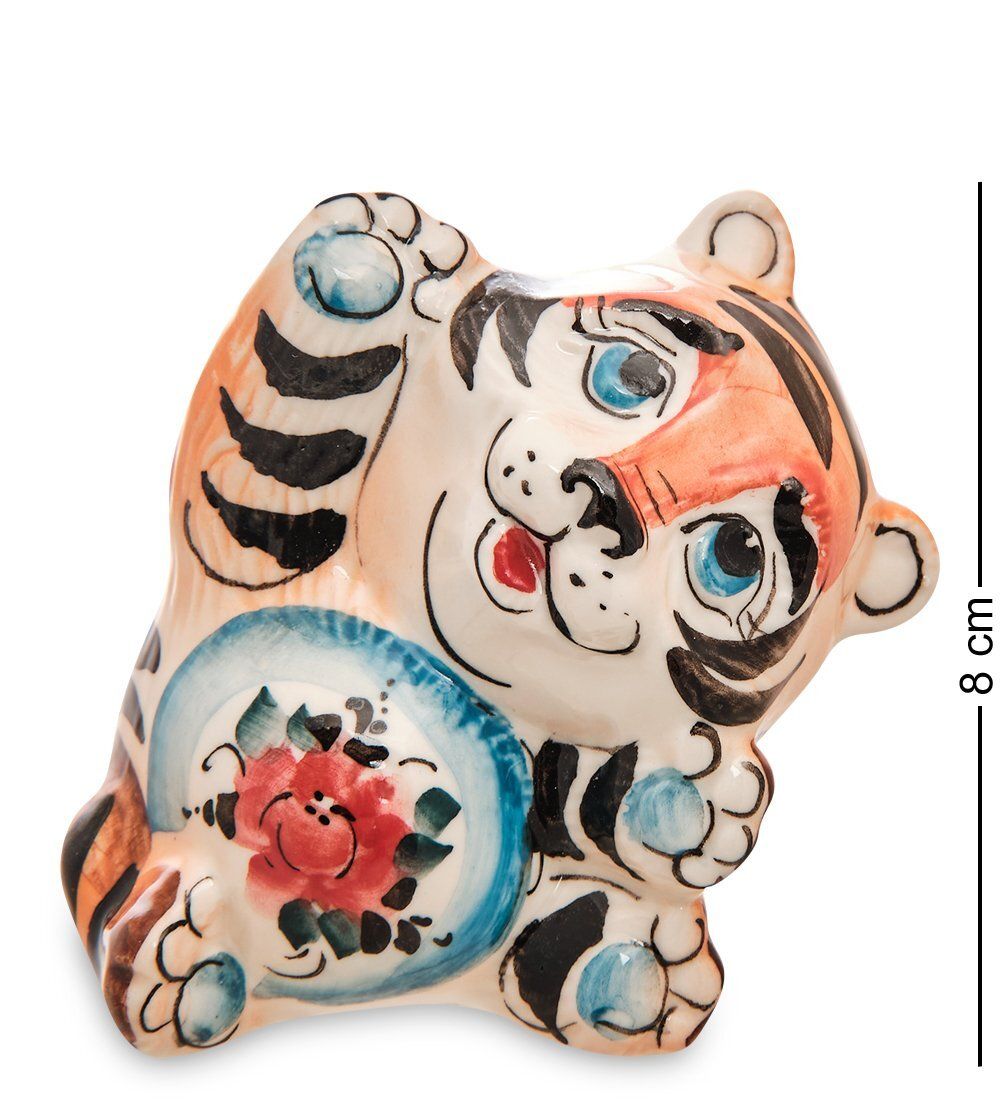 ГЛ- 043 Фигурка «Тигренок Лу-лу» цв. (Гжельский фарфор)