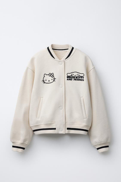ZARA БОМБЕР HELLO KITTY ©, ЭКРЮ