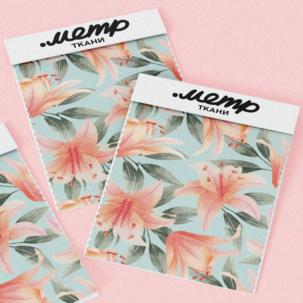 Ткань барби лилия-монстера