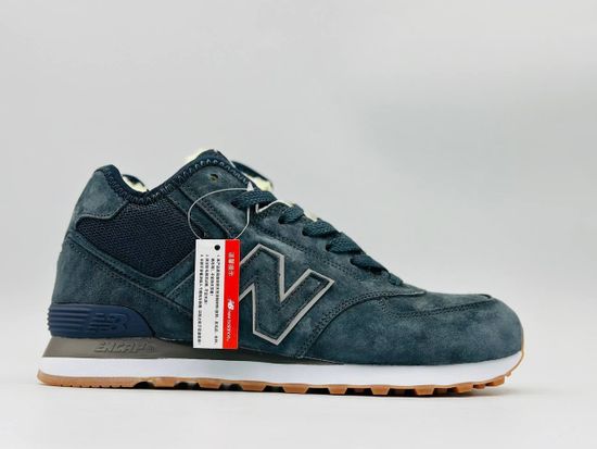 Кроссовки New Balance 574 High "Dark Blue" с мехом