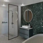 Тумба с раковиной LA FENICE Elba Grigio TWIN 90 серая/столешница белая