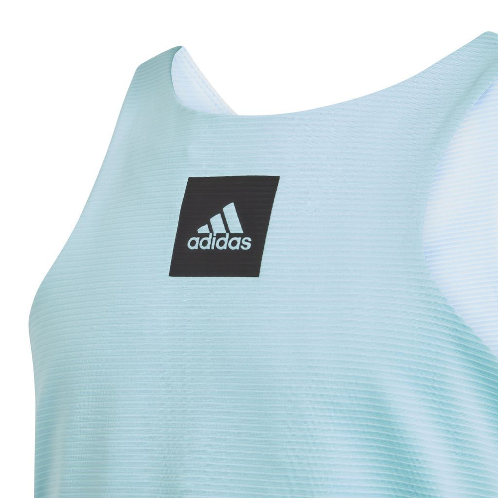 Футболка для девочки теннисная Adidas G Q2 Tank Heat Ready - pulse aqua/black