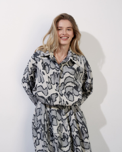 Бомбер из жаккарда Стелла Маккартни черный/серый