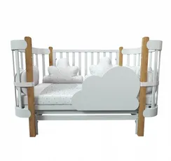 Набор в кровать для новорожденных Lollycottons Облака, Белый