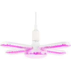 Фитолампа для растений светодиодная ЭРА GREEN LINE ФИТО-65W-PL-E27-GR 5-ти лепестковая розового свечения 65 Вт Е27