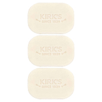 Kirk's, кастильское кусковое мыло на 100% с кокосовым маслом премиального качества, без отдушки, 3 шт. по 113 г (4 унции)