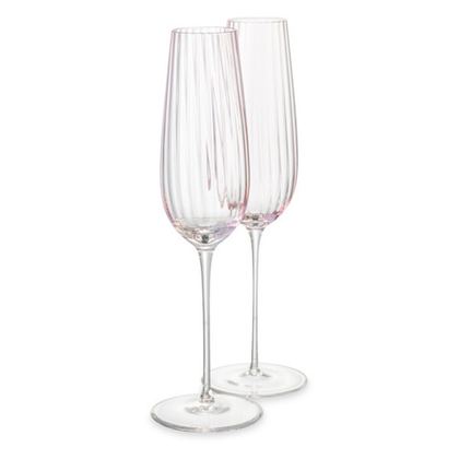 Набор бокалов для шампанского 2шт 200мл Nude Glass Round UP Dusty Rose розовый