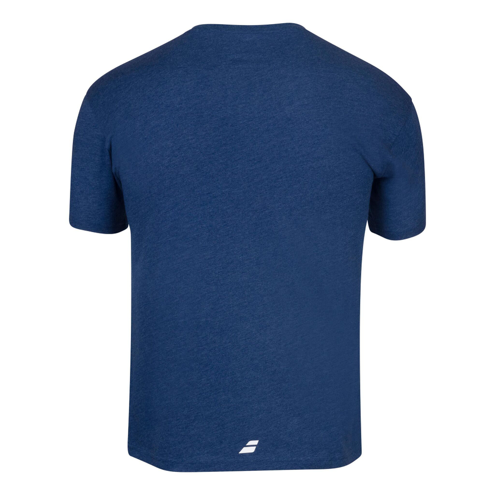 Мужское теннисное поло Babolat Exercise T-Shirt Men - Dark Blue, White