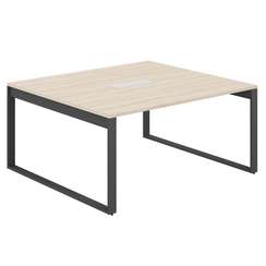 AG.1616.AR.72.AN / Стол для переговоров 1600х1638х750 / профиль О-образный: 70х20 антрацит; лючок: серебро; столешница: ак.равелло