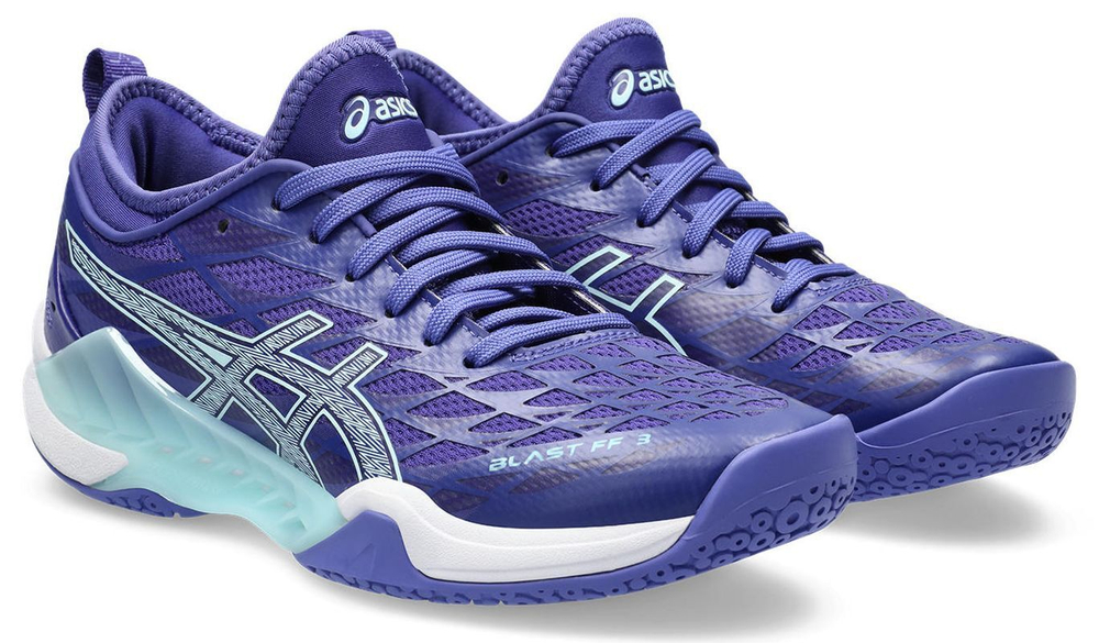 Женские кроссовки для бадминтона/сквоша Asics Blast FF 3 - eggplant/aquamarine