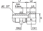 Соединение PD JIC 7/16 - BSP 1/8