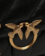 кожаная сумка через плечо love big puff cl sheep nappa Pinko - черный(100037 A0F2)