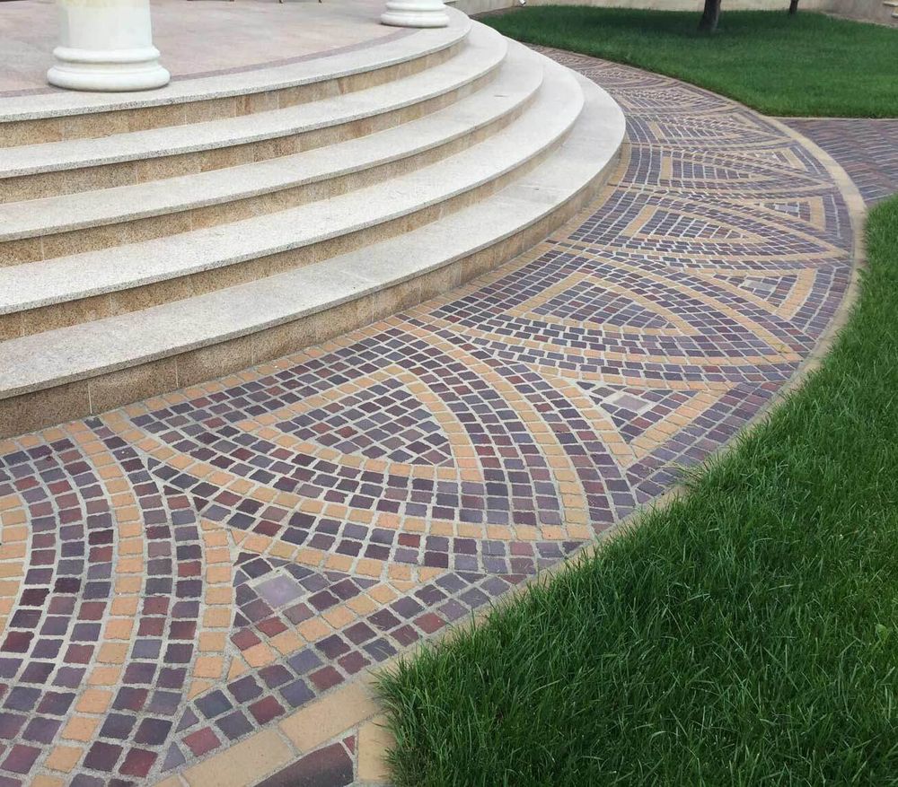 Feldhaus Klinker M409DF 240x118x52 gala ferrum, обожженный, с фиолетовым нагаром - Мозаика для мостовой, делится на 8 частей (60/60/52)