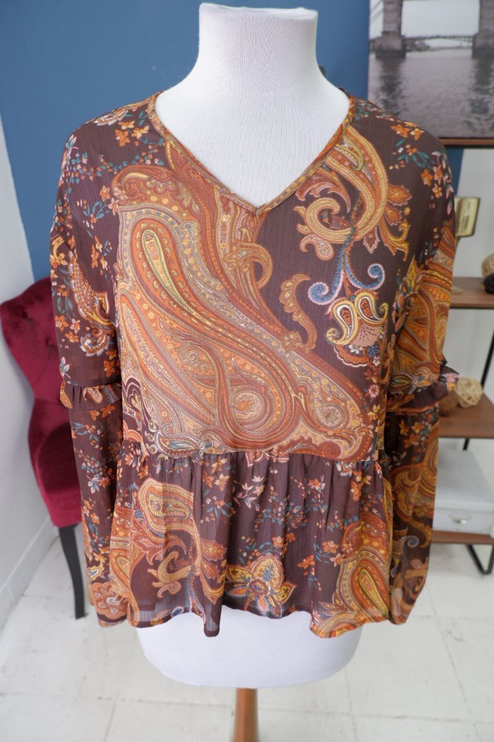 Блузка Befree с принтом 46 размер