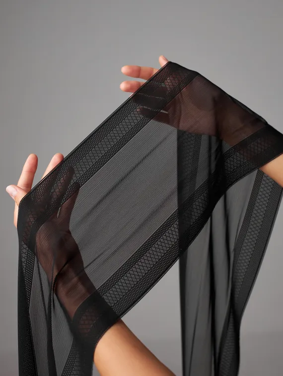 03-217 Кружево-сетка 18,5 см, черный 170